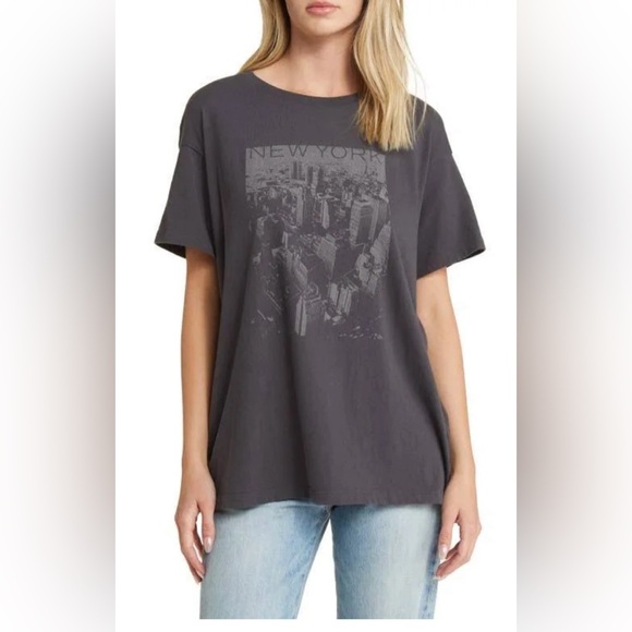 Madewell NYC Oversized Graphic Tee, Size L - Picture 2 of 9